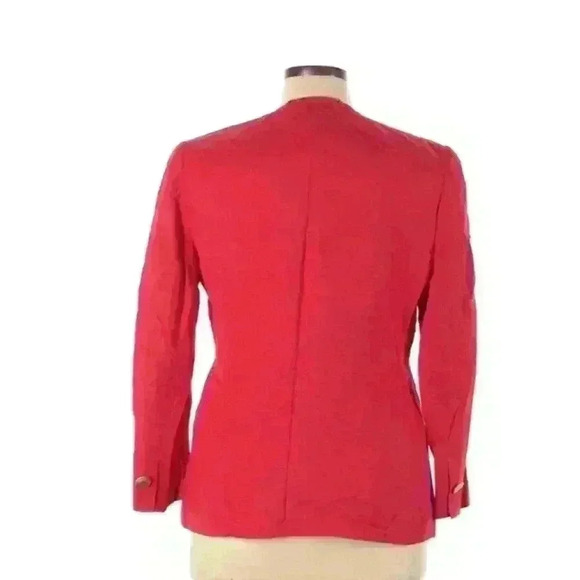 Louis Fe'raud Solid Red Blazer - Picture 2 of 2